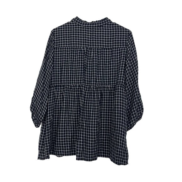 Isabel Maternity Ingrid & Isabel Black & White Checkered Top Blouse SZ XXL - Picture 10 of 13
